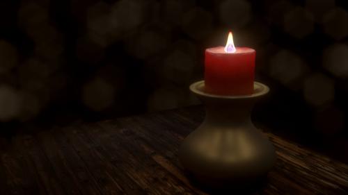 Candle with Cycles/Blender with Subsurface Scattering and Fire preview image